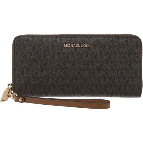 michael kors geldbörse 3x10|Jet Set Travel Metallic Logo Embossed Continental Wallet.